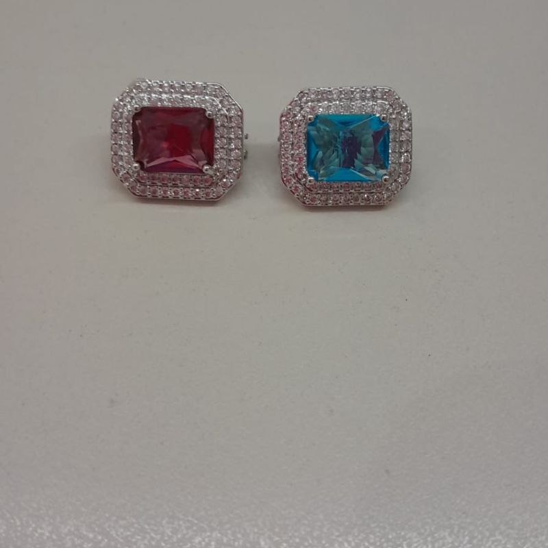 PINGENTE RB ZIRC QDD   CRAVEJ BERLOQUE AZUL VERMELHO