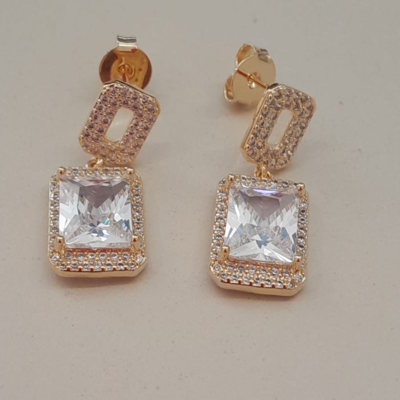 BRINCO FO RETANGULO CRISTAL CRAVEJ PEND