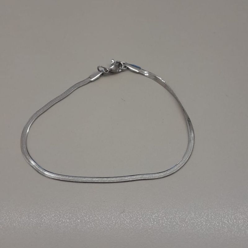 PULSEIRA AÇO FITA LISA 2MM 19CM
