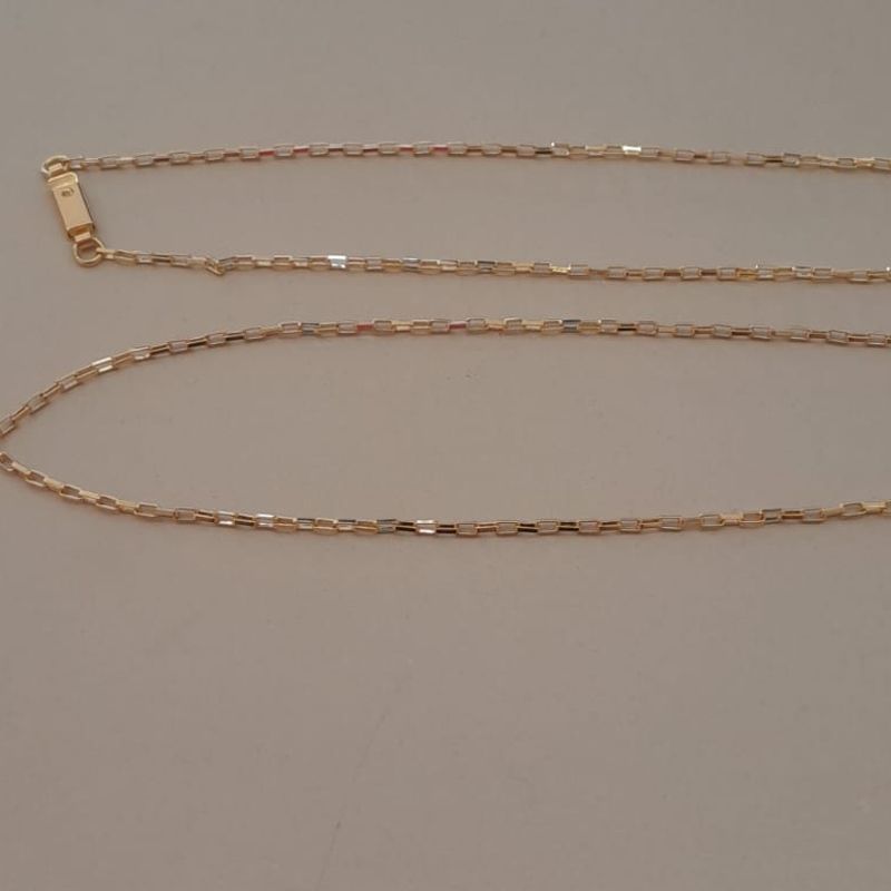 CORRENTE FO CARTIER FINA 1,5MM FECHO GAVETA 70CM