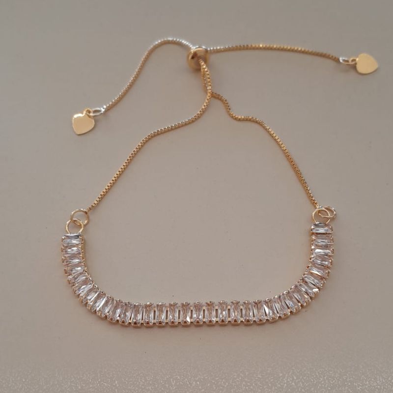 PULSEIRA FO ZIRC BAGUETE 5MM GRAVATA CORA PONTAS