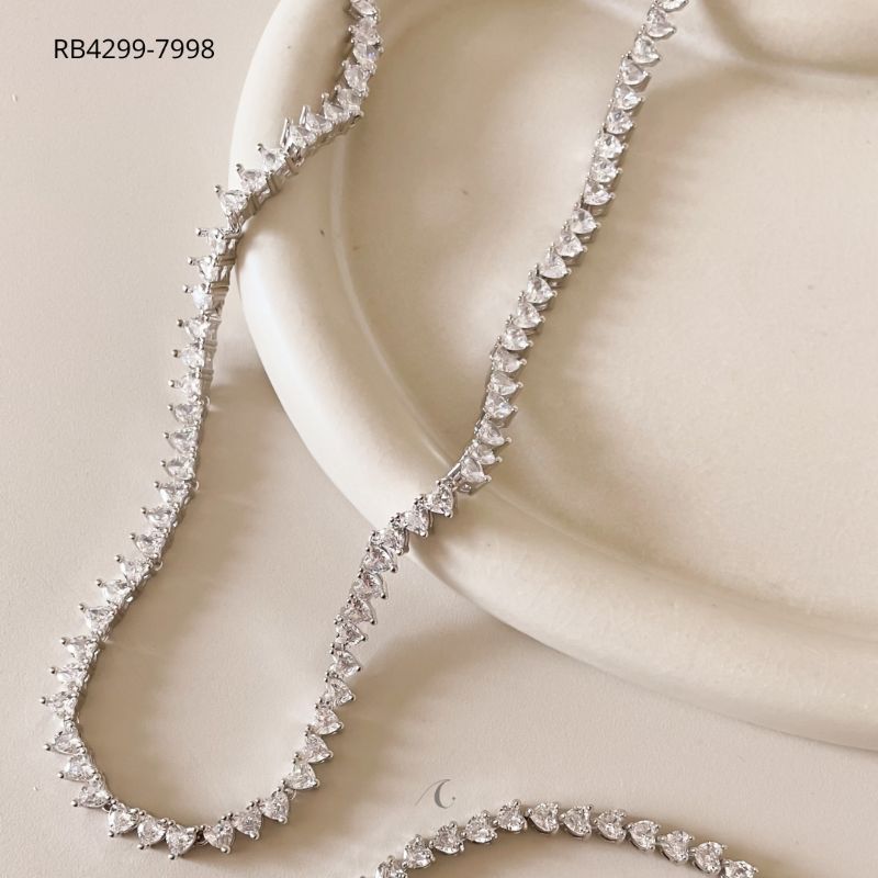 CHOKER RB CORA ZIRC 3 PONTAS 5MM 45CM