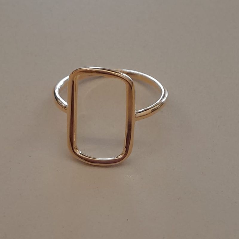 ANEL FO GEOMETRICO RETANGULAR LISO 8MM