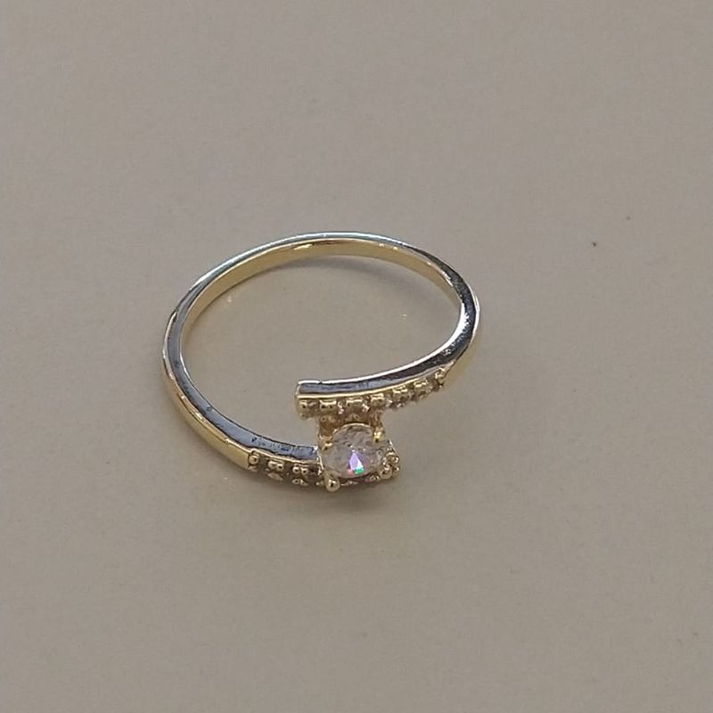 ANEL FO ARO DUPLO 1 FIL CRAVEJ ZIRC RDD 4MM