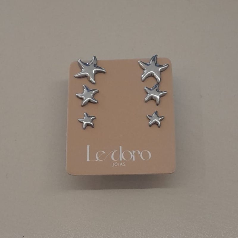 TRIO AÇO ESTRELA DO MAR LISA 9MM 6MM 5MM