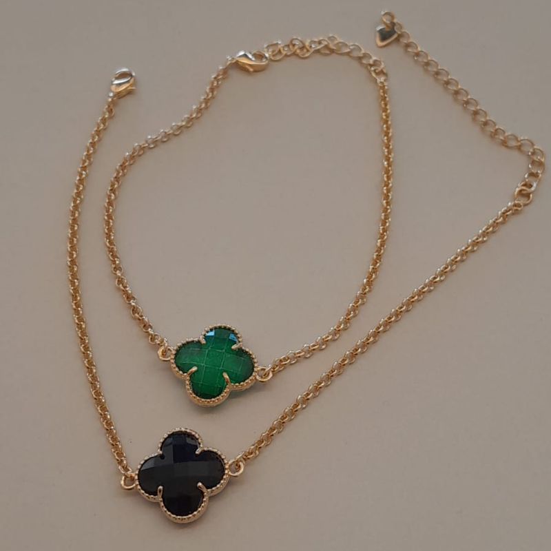 PULSEIRA FO TREVO CORR ELO PORTUGUES 2MM 16CM + ALONG