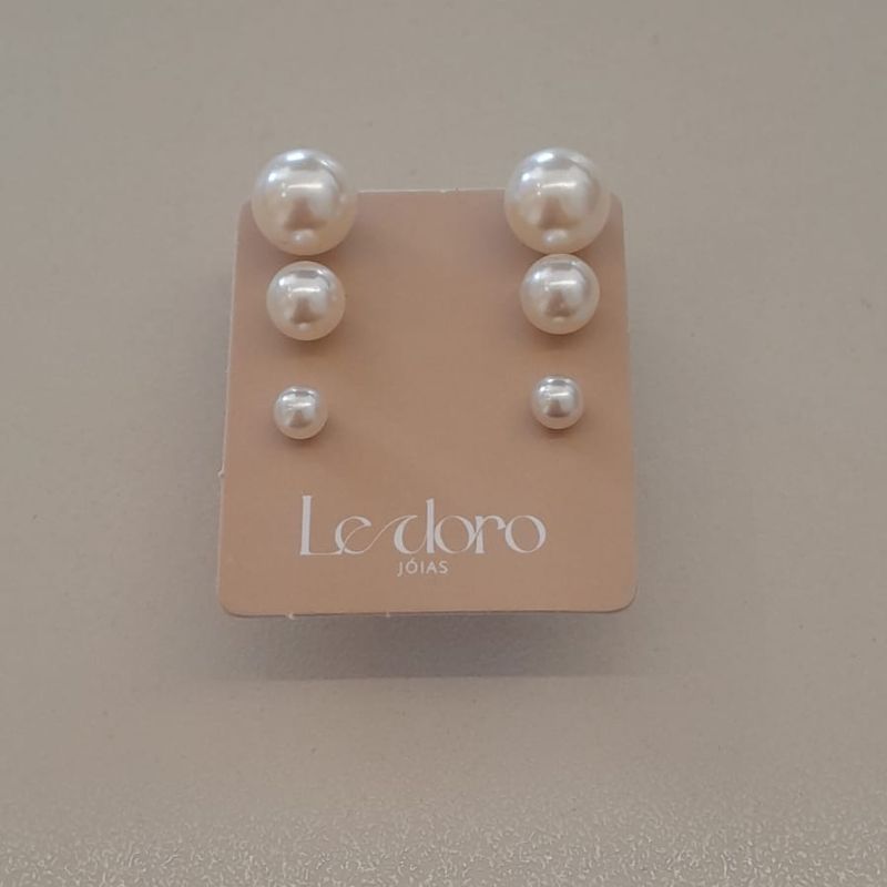 TRIO FO PEROLA BOLA 8MM 6MM 3,5MM