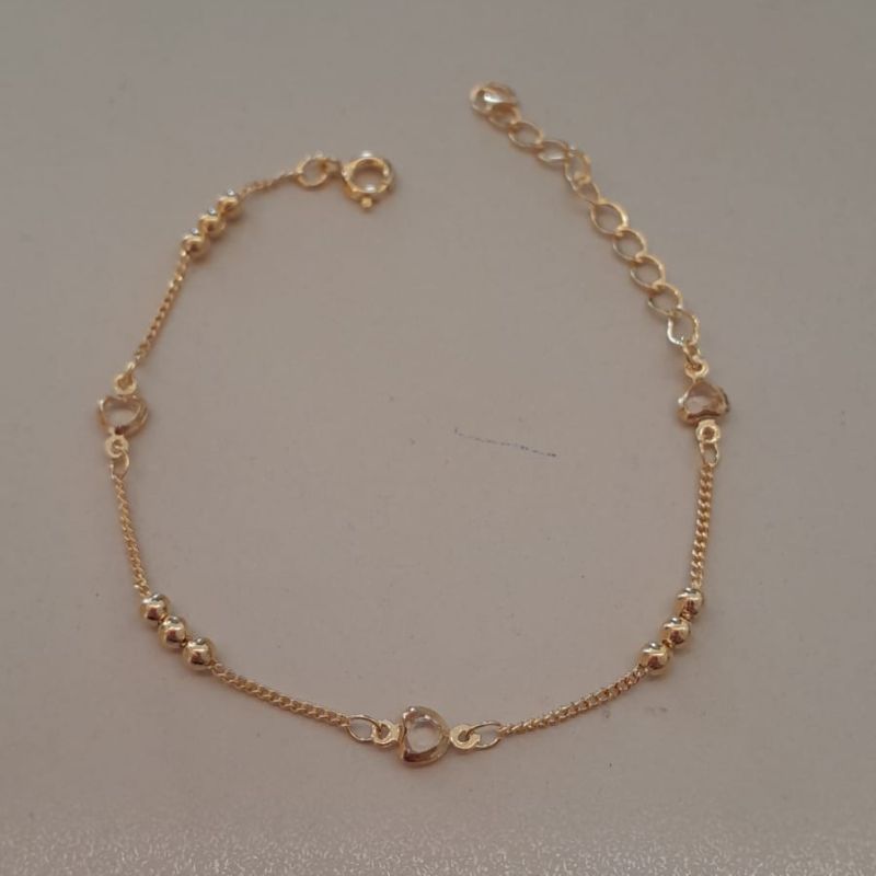 PULSEIRA FO INF 3 CORA 9 BOLINHA LISA CORR GRUME 15CM + ALONG