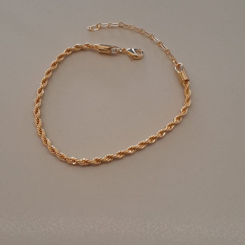 PULSEIRA FO CORDAO BAINO 2,5MM 16CM + ALONG