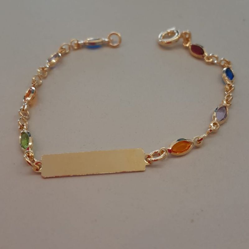 PULSEIRA FO INF OVAL COLORIDA PLACA LISA  13CM