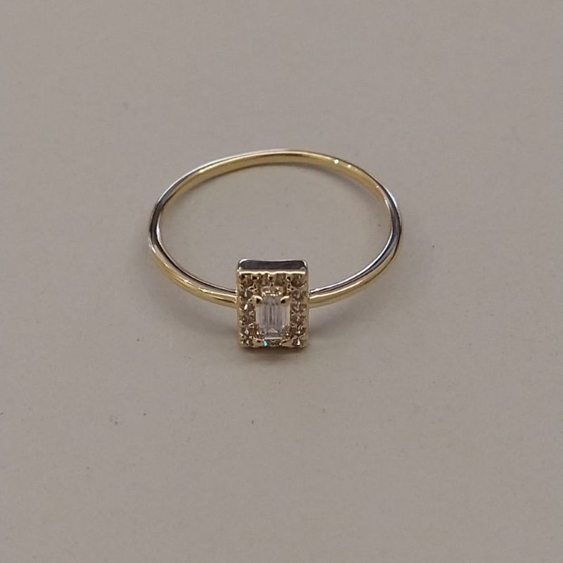 ANEL FO QDD ZIRC BAGUETE CRISTAL CRAVEJ 5MM