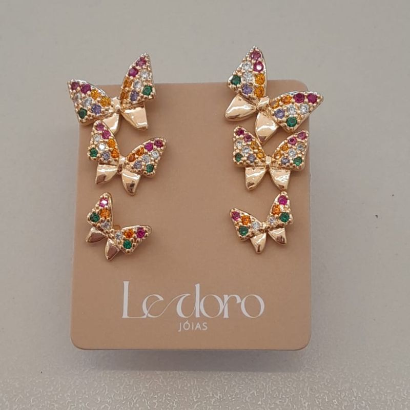 TRIO FO LAÇO  CRAVEJ COLORIDA 11MM 9MM 7MM