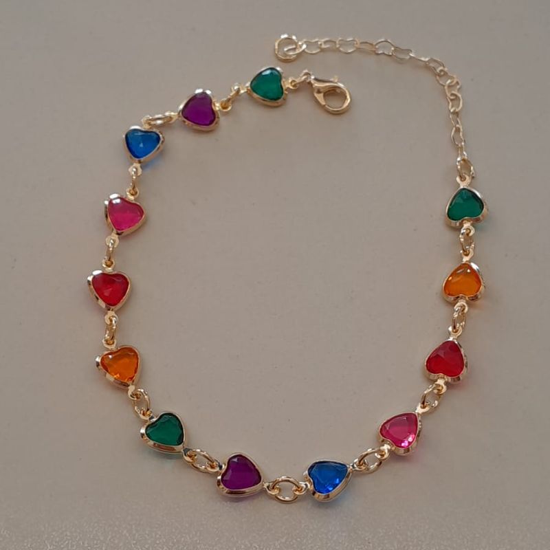 PULSEIRA FO CORA COLORIDO 17CM + ALONG