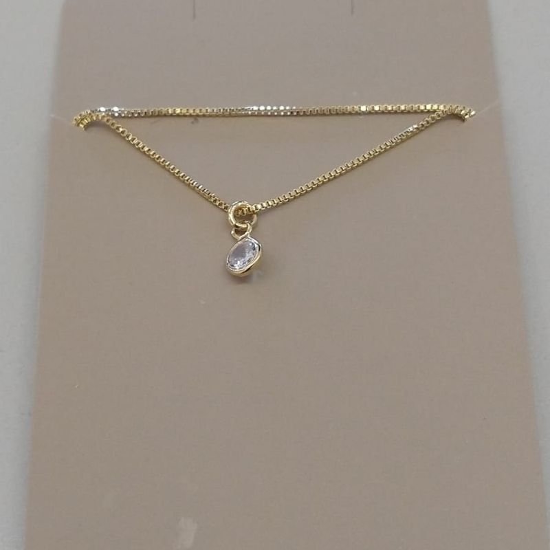 COLAR FO PONTO DE LUZ RDD ZIRC 4MM VENZ 45CM