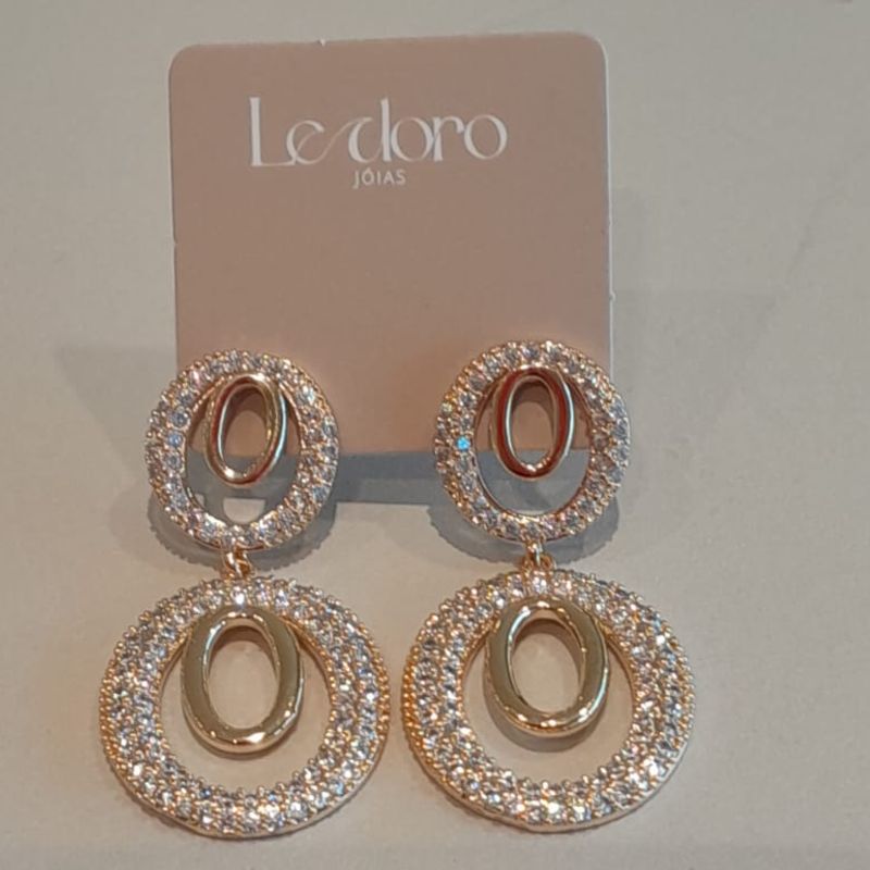 BRINCO FO OVAL DUPLO LISO CRAVEJ PEND