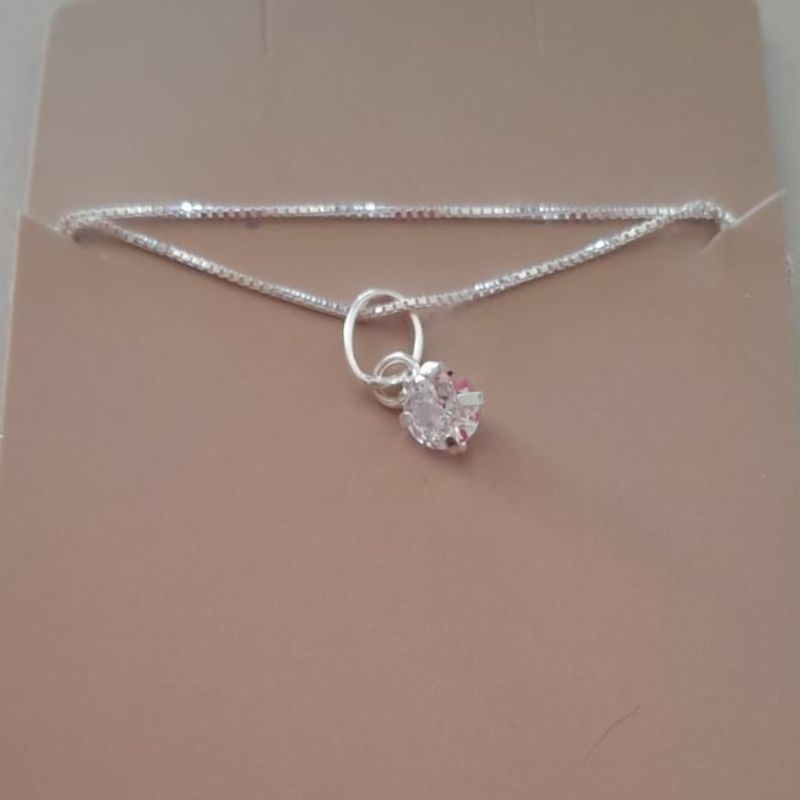 COLAR PONTO DE LUZ RDD 3MM PRATA PURA 45CM