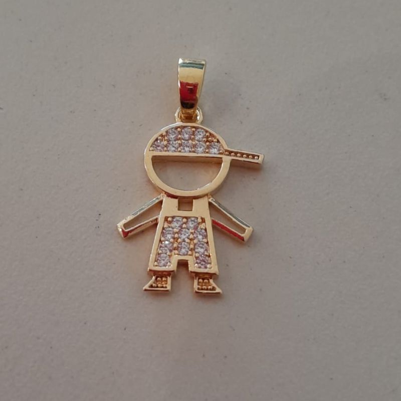 PINGENTE FO MENINO BONE VAZ CRAVEJ 13MM