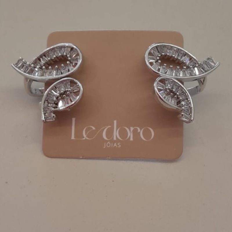 BRINCO RB EAR CUFF GOTA DUPLA BAGUETE 15MM