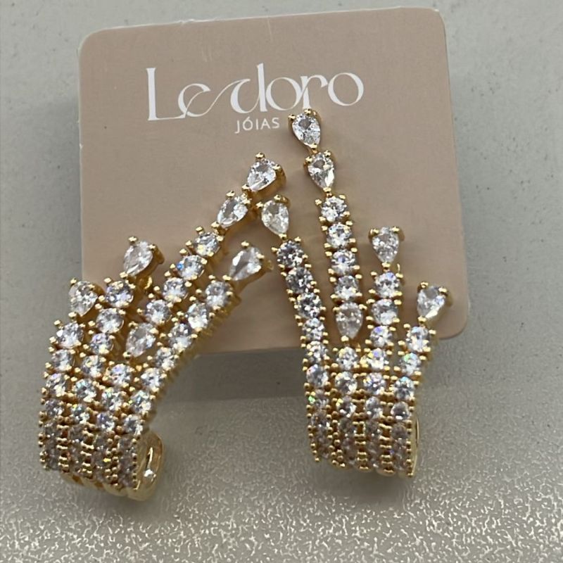 BRINCO FO EAR HOOK CRAVEJ PONTAS ZIRC GOTA