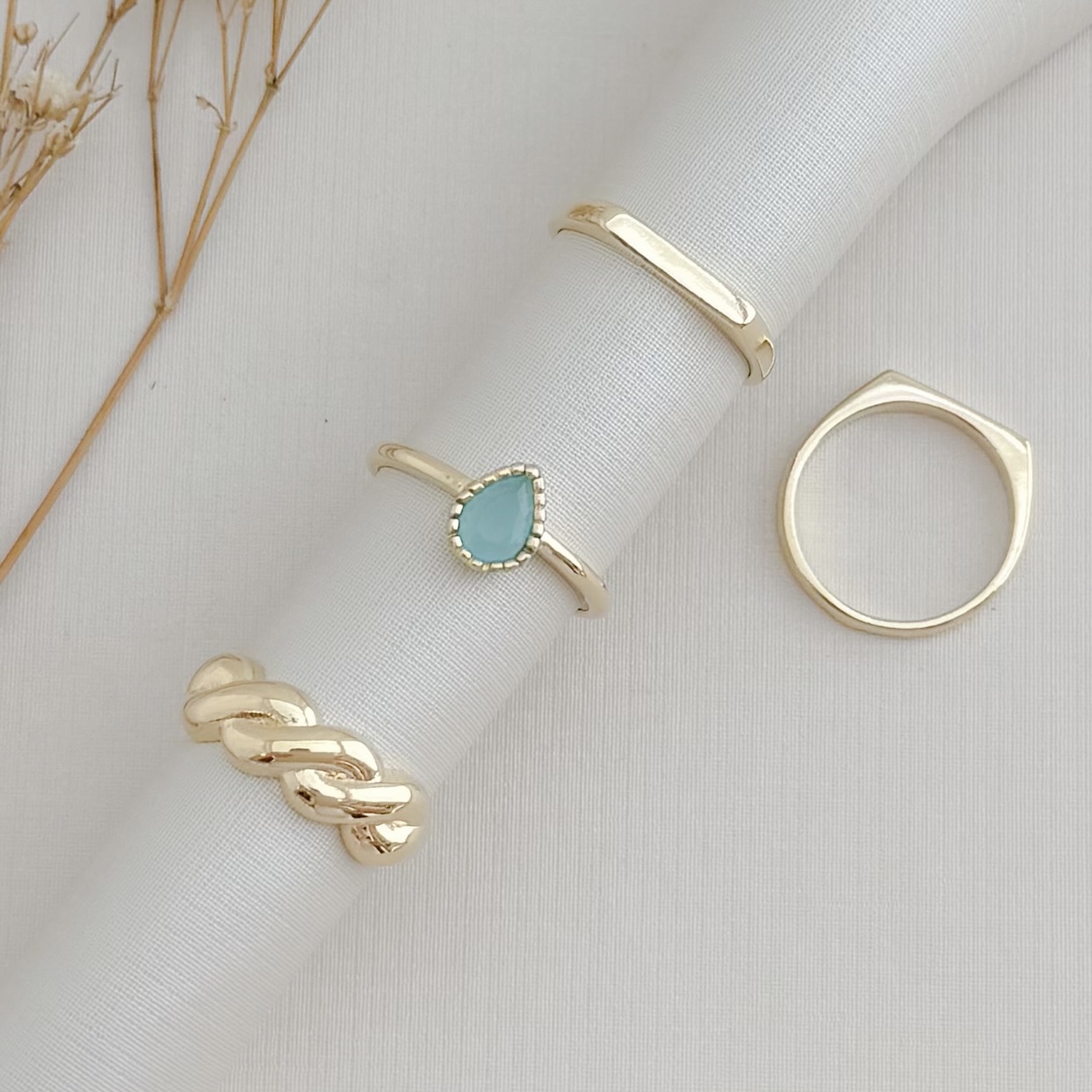 03.2467.0.O - (16) Anel de desenho trança dupla lisa