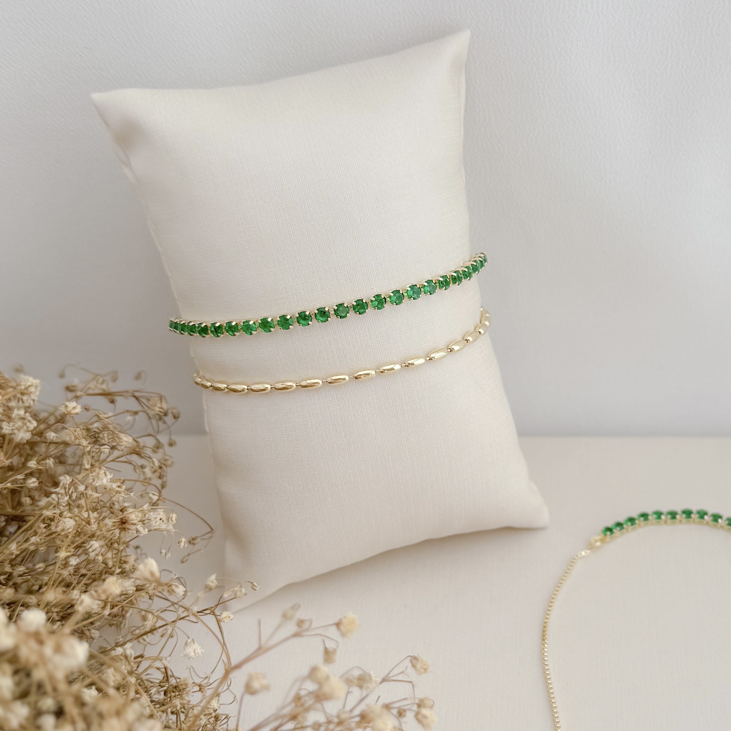 12.2218.5.O - Pulseira riviera de 3mm com fecho gravata tradicional