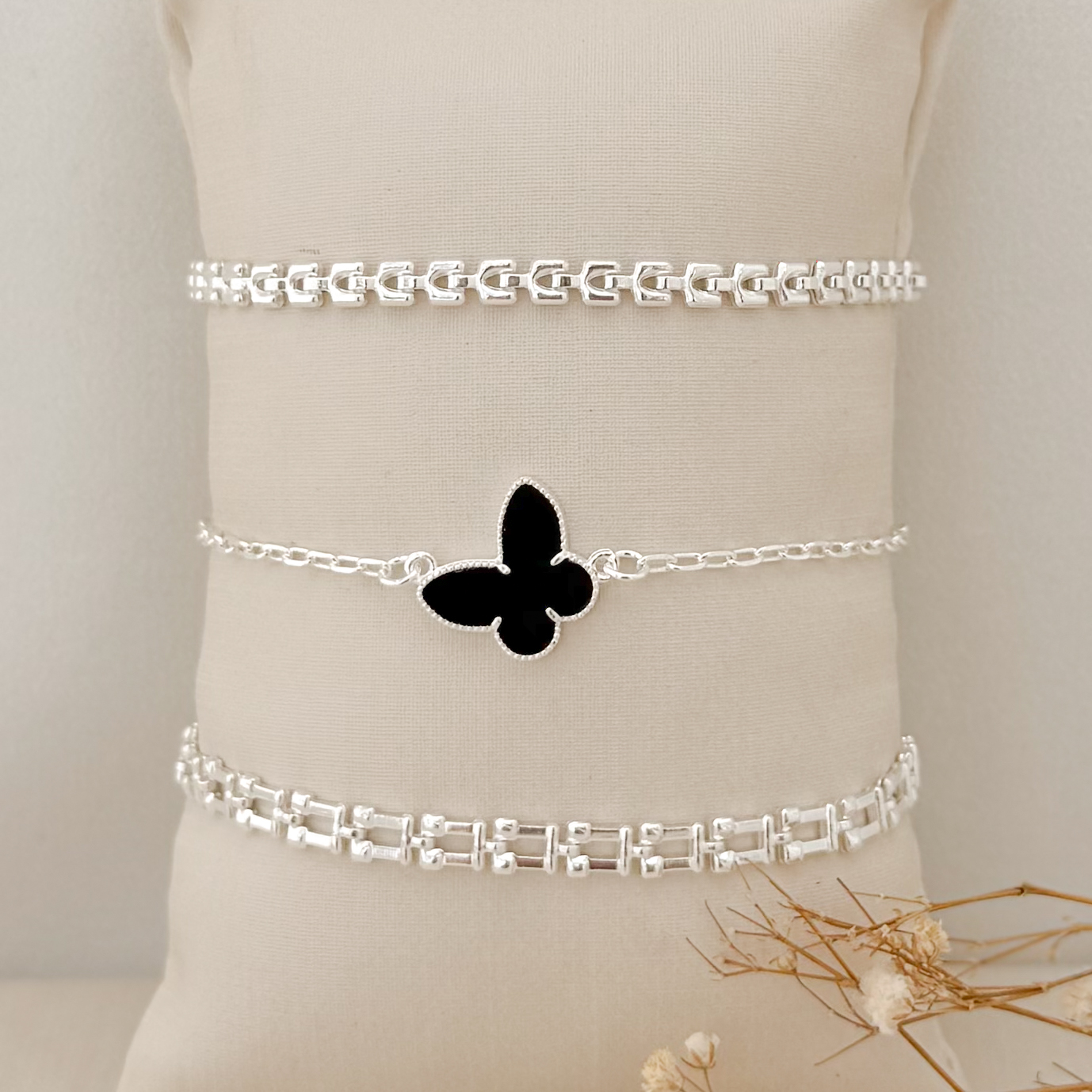 12.2192.0.S - Pulseira em malha grega polida lisa