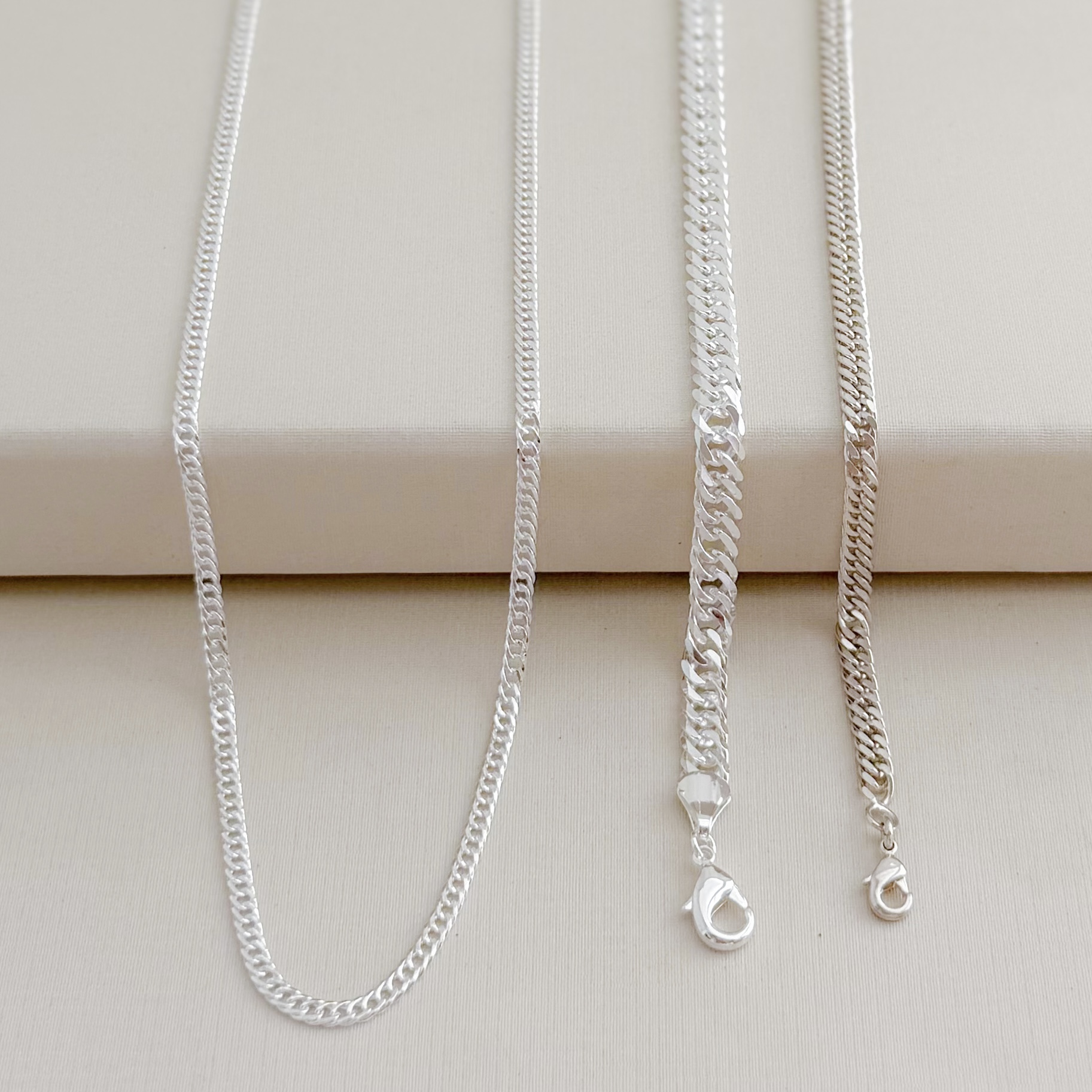 12.2193.0.S - Pulseira masculina de elos grumet duplos lisos em 5mm