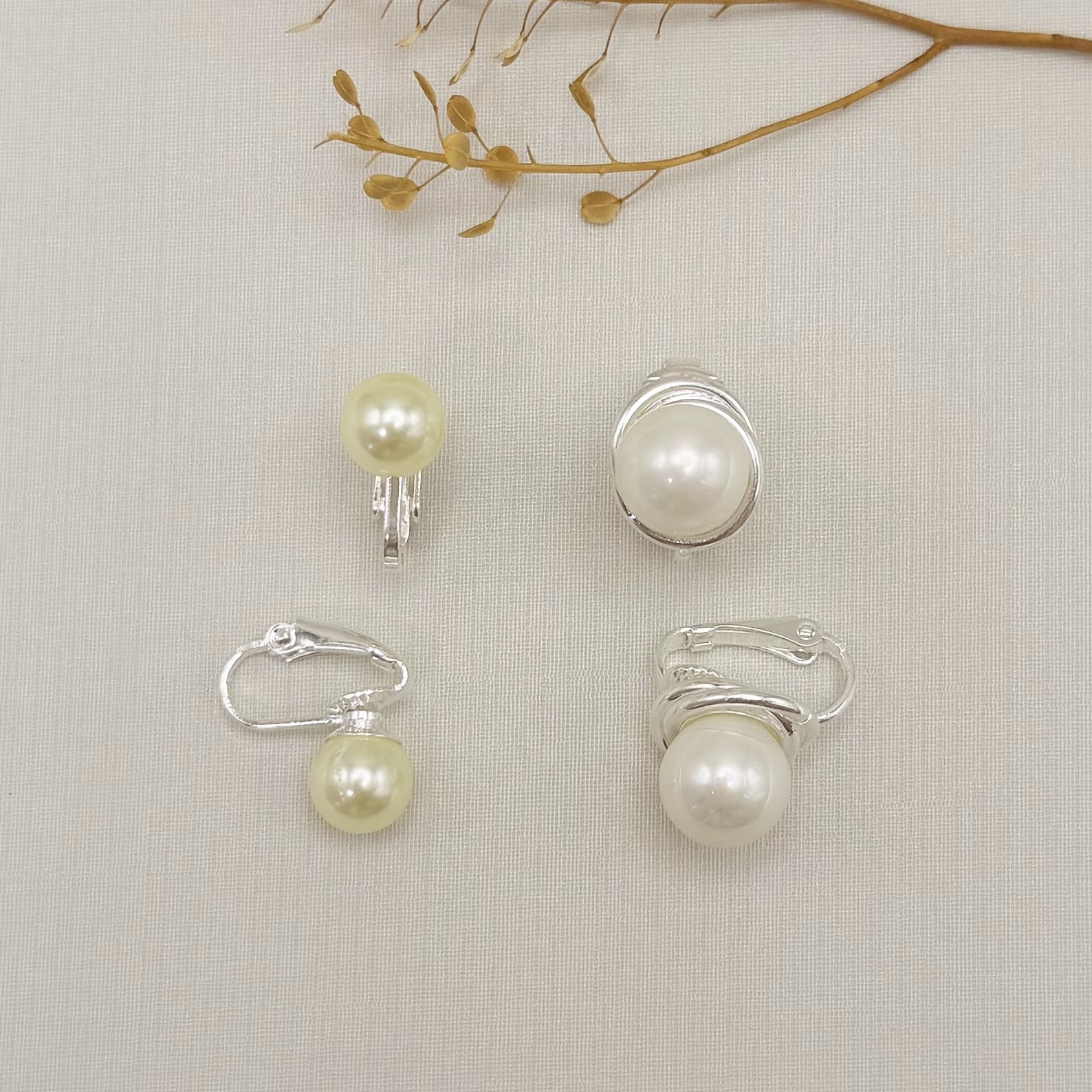 07.2809.15.S - Brinco de pressão com uma pérola 8mm