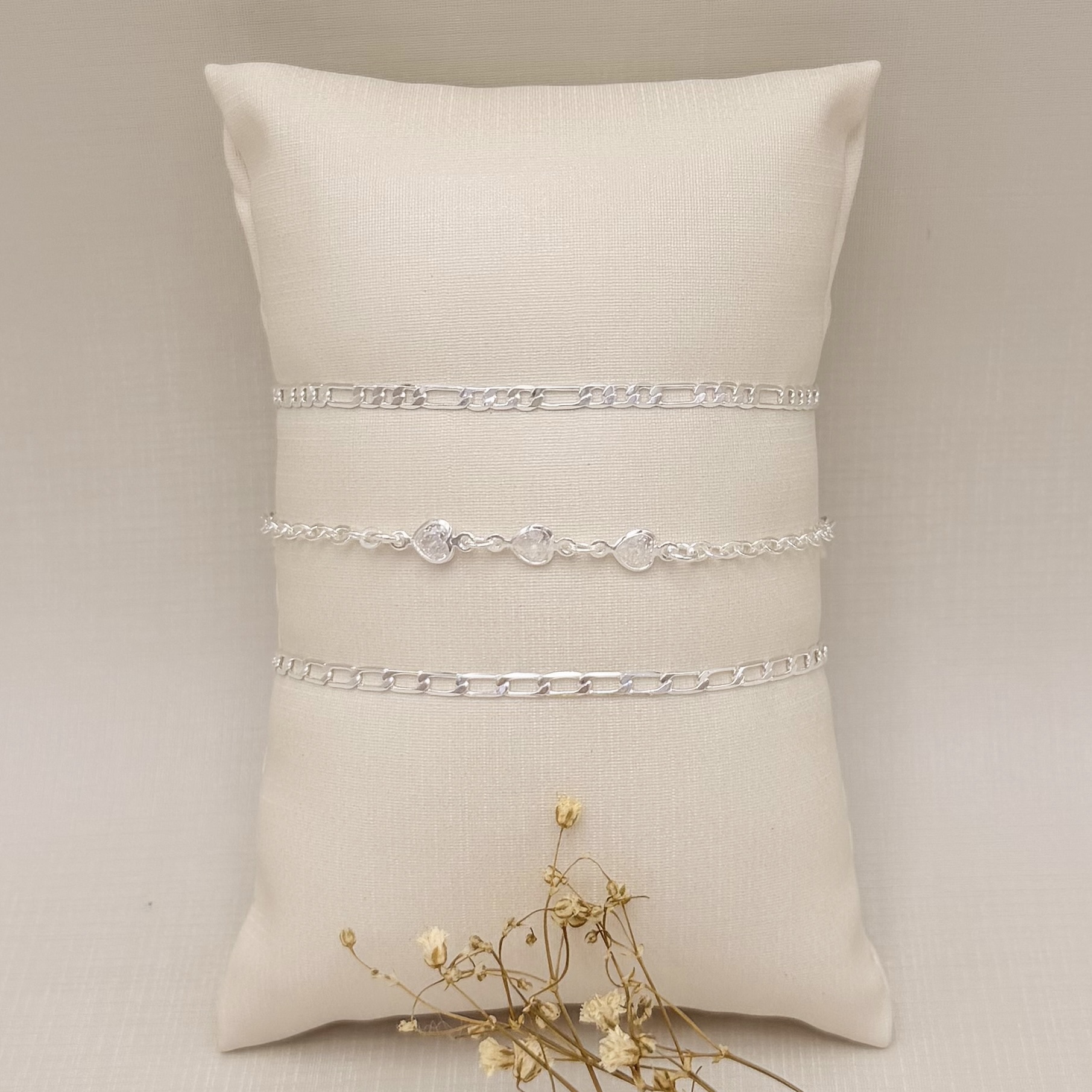 12.2269.0.S - Pulseira elo groumet longo 2,5mm de espessura