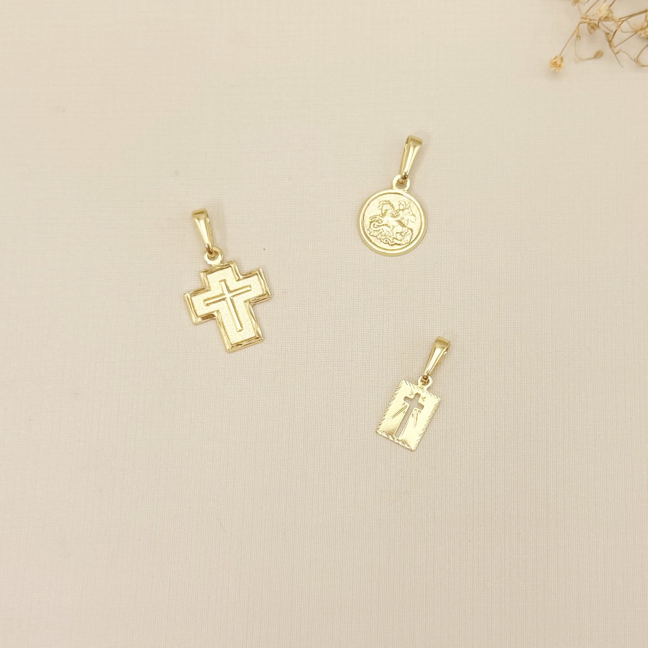 11.0617.0.O - Pingente de retangular com cruz vazada simples