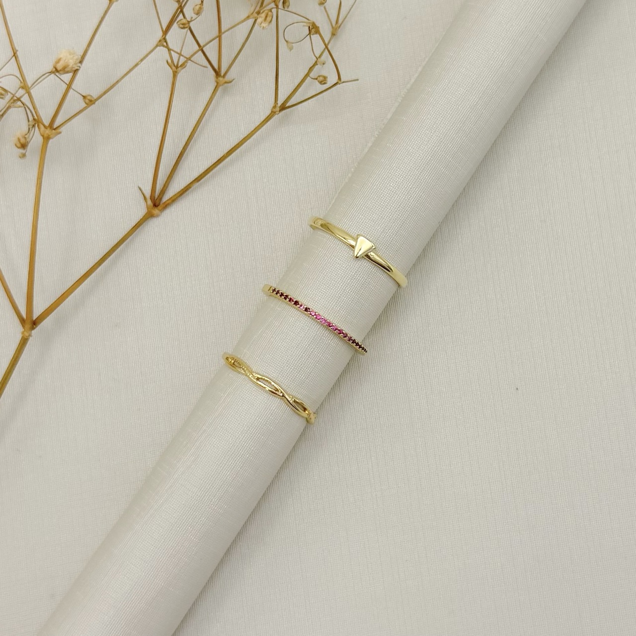 03.2603.0.O - (13) Anel de aro duplo fino torcido em trança simples