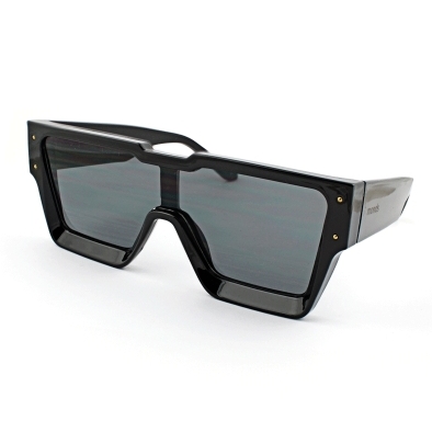 Óculos de sol monds quadrado preto grande