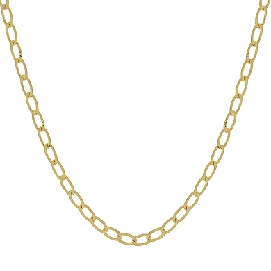 Corrente elo grumet longo banhado a ouro 18K