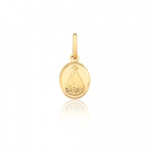 PINGENTE NOSSA SENHORA APARECIDA BANHADA A OURO 18K