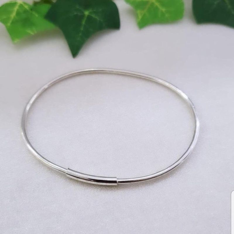 BRACELETE DE PRATA 925 FIO LISO REDONDO