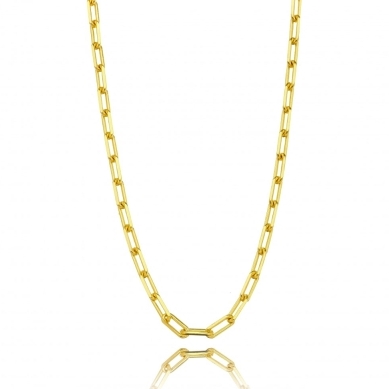 CORRENTE ELO CARTIER BANHADA A OURO 18K