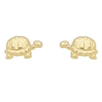 BRINCO INFANTIL TARTARUGA BANHADO A OURO 18K