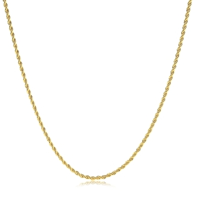 Corrente cabo de aco 2mm banhado a ouro 18K