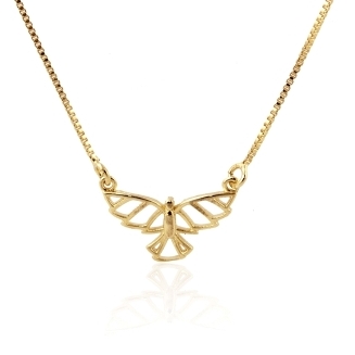 GARGANTILHA ESPIRITO SANTO BANHADO A OURO 18K