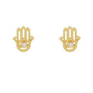 BRINCO MÃO COM UMA ZIRCÔNIA NO MEIO BANHADO A OURO 18K