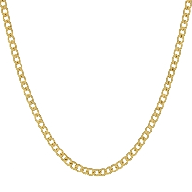 Corrente elo grumet curto banhado a ouro 18K
