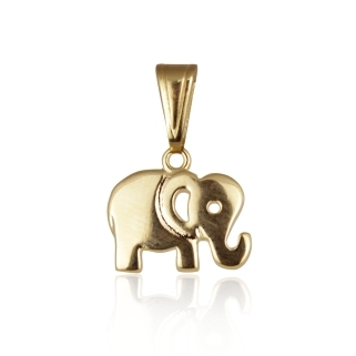 PINGENTE ELEFANTE CHAPADO BANHADO A OURO 18K 