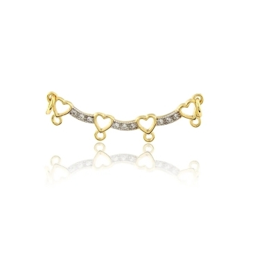 PINGENTE CANGA CRISTAL 4  FILHOS BANHADO A OURO 18K