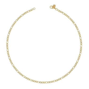 Corrente 3x1 grumet medio banhado a ouro 18k