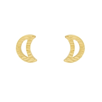 BRINCO OURINHO MEIA LUA BANHADO A OURO 18K