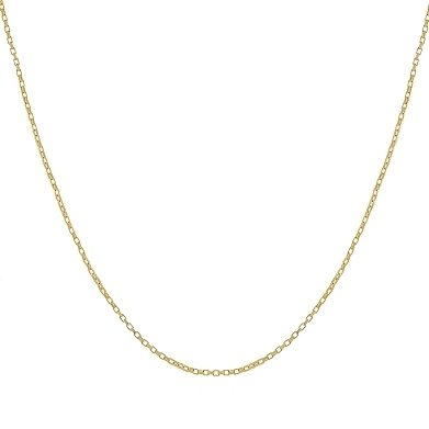 Corrente tijolinho fino pequeno banhado a ouro 18K