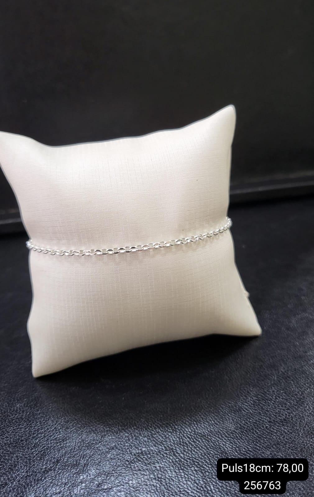 Pulseira feminina elo portugues quadrado diamantada f035 prata 925