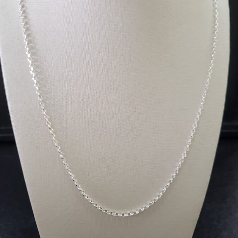 Corrente masculino elo portugues quadrado diamantada f035 prata 925