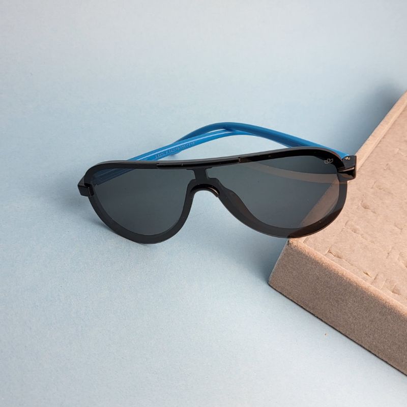 Oculos aviador infantil preto com armacao azul e preta