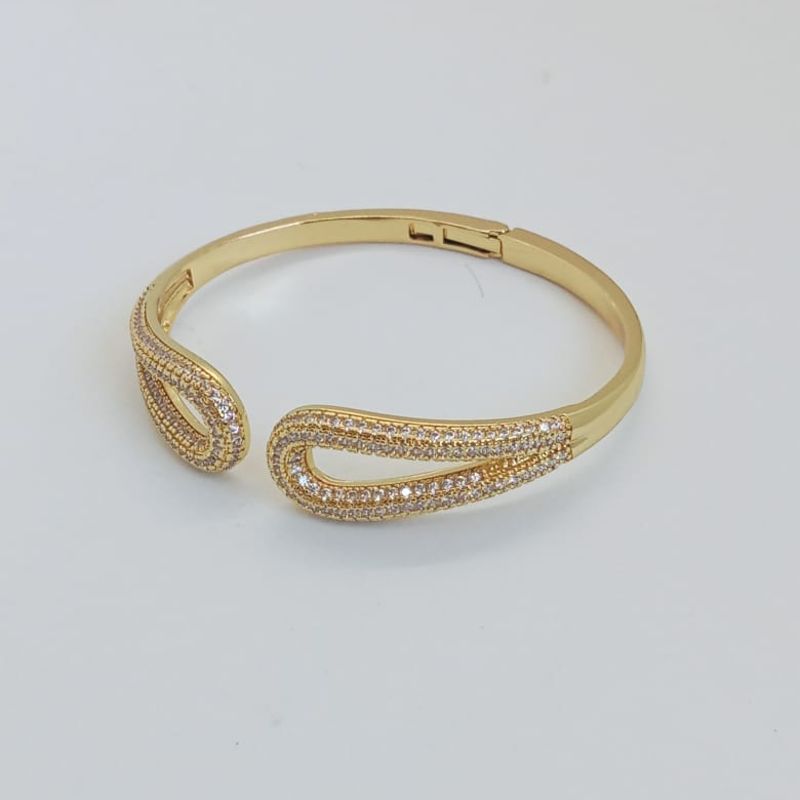 BRACELETE DUAS GOTAS VAZADA CRAVEJADO